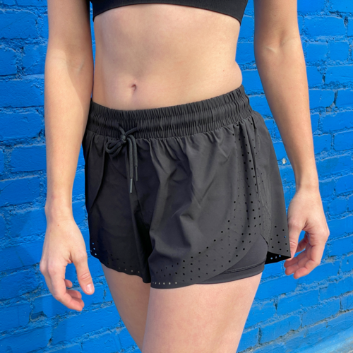 Arielle Athletic Shorts with Built-In Compression Liner for Working Ou