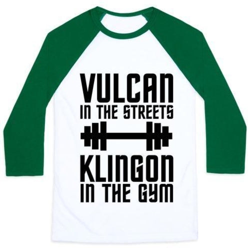 KLINGON IN THE GYM UNISEX CLASSIC BASEBALL TEE