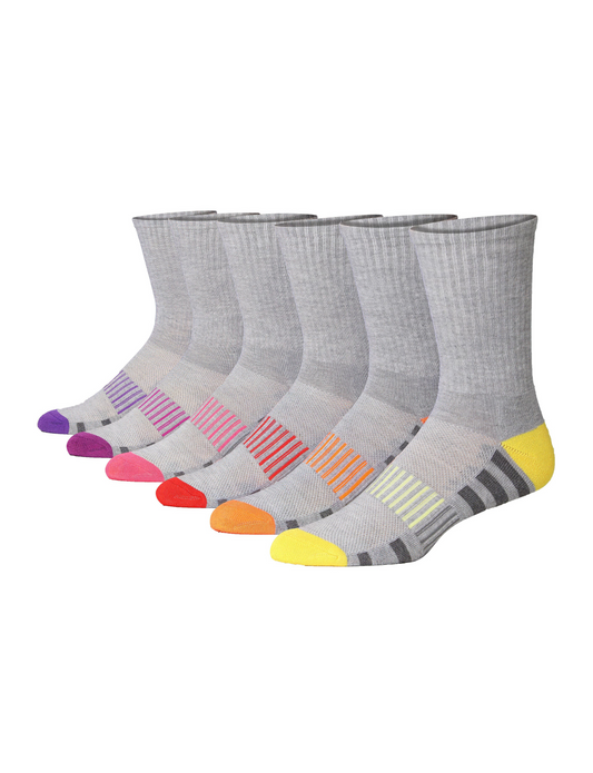 JAMES FIALLO Men's 6 Pairs Comfortable Performance Workout Socks For