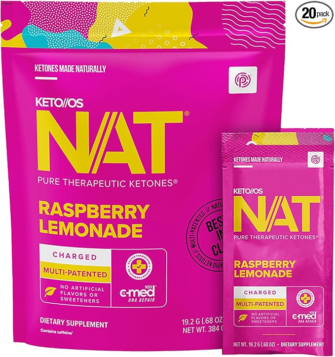 PRÜVIT Keto//OS NAT® - KETONES  RASPBERRY LEMONADE CHARGED