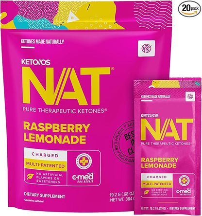 PRÜVIT Keto//OS NAT® - KETONES  RASPBERRY LEMONADE CHARGED