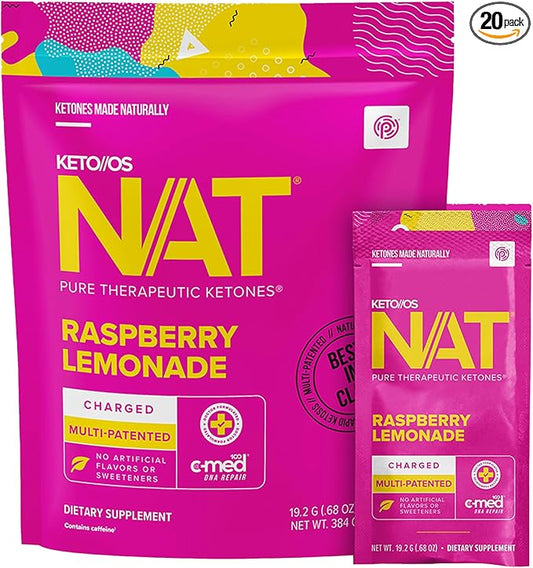 PRÜVIT Keto//OS NAT® - KETONES  RASPBERRY LEMONADE CHARGED
